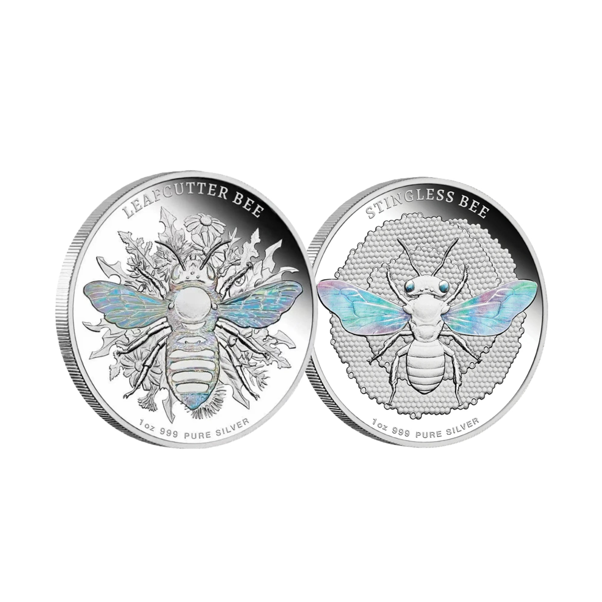 2026 Niue Native Bees 1oz Silver Proof Hologram 2-Coin Collection