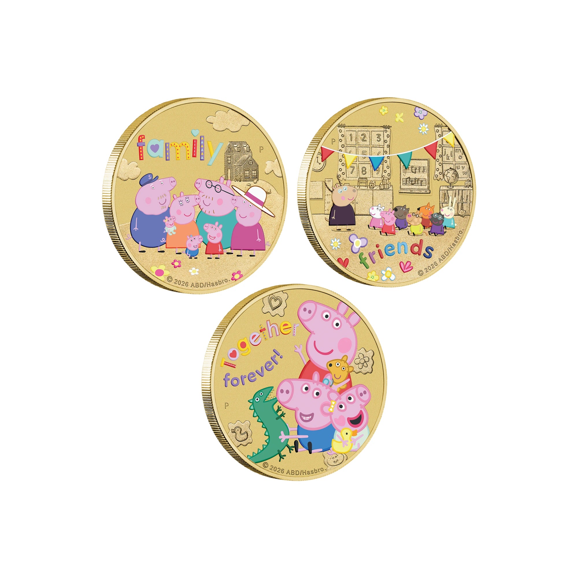 2026 Perth Mint Peppa Pig Friends Collector 3 Coin Set In Cards