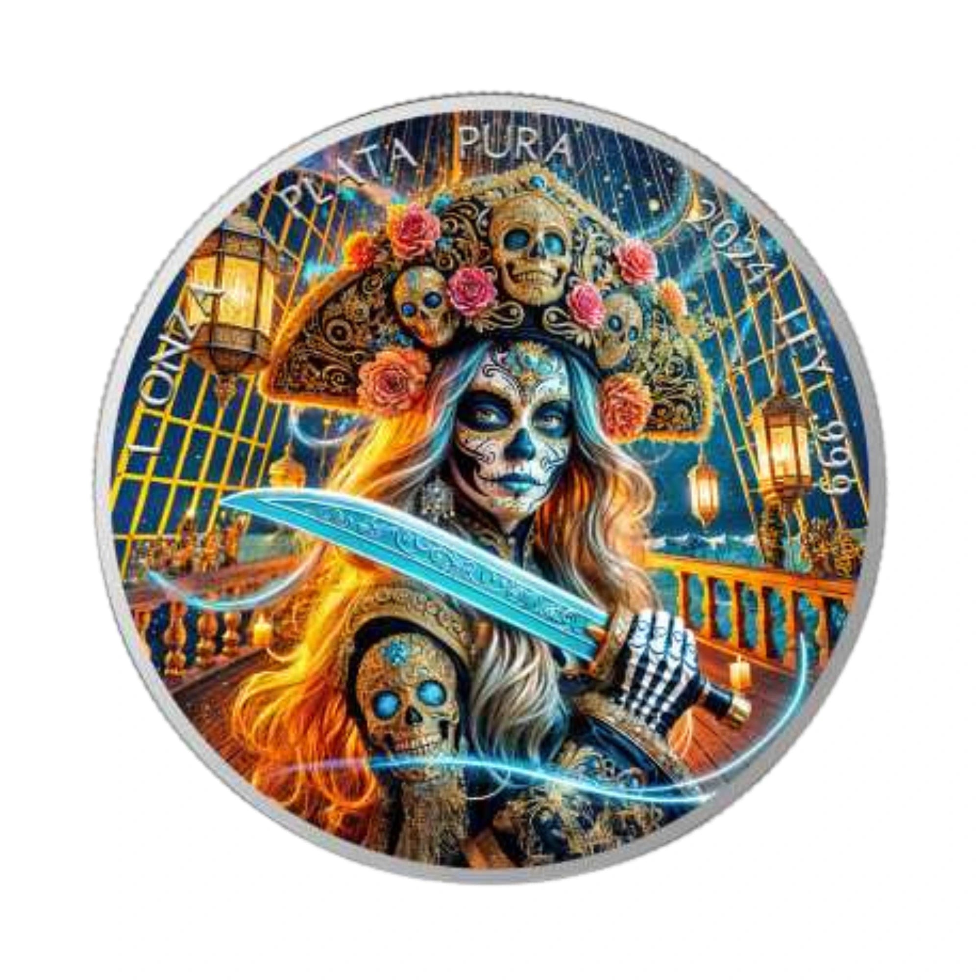 2024 Mexico Dia De Los Muertos Corsair 1oz Silver Coin
