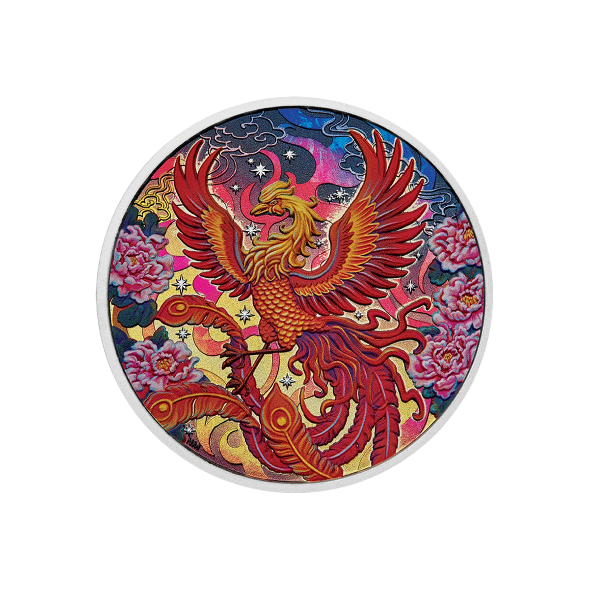 2026 Perth Mint Imperial Vermilion Phoenix 3oz Silver Coloured Coin