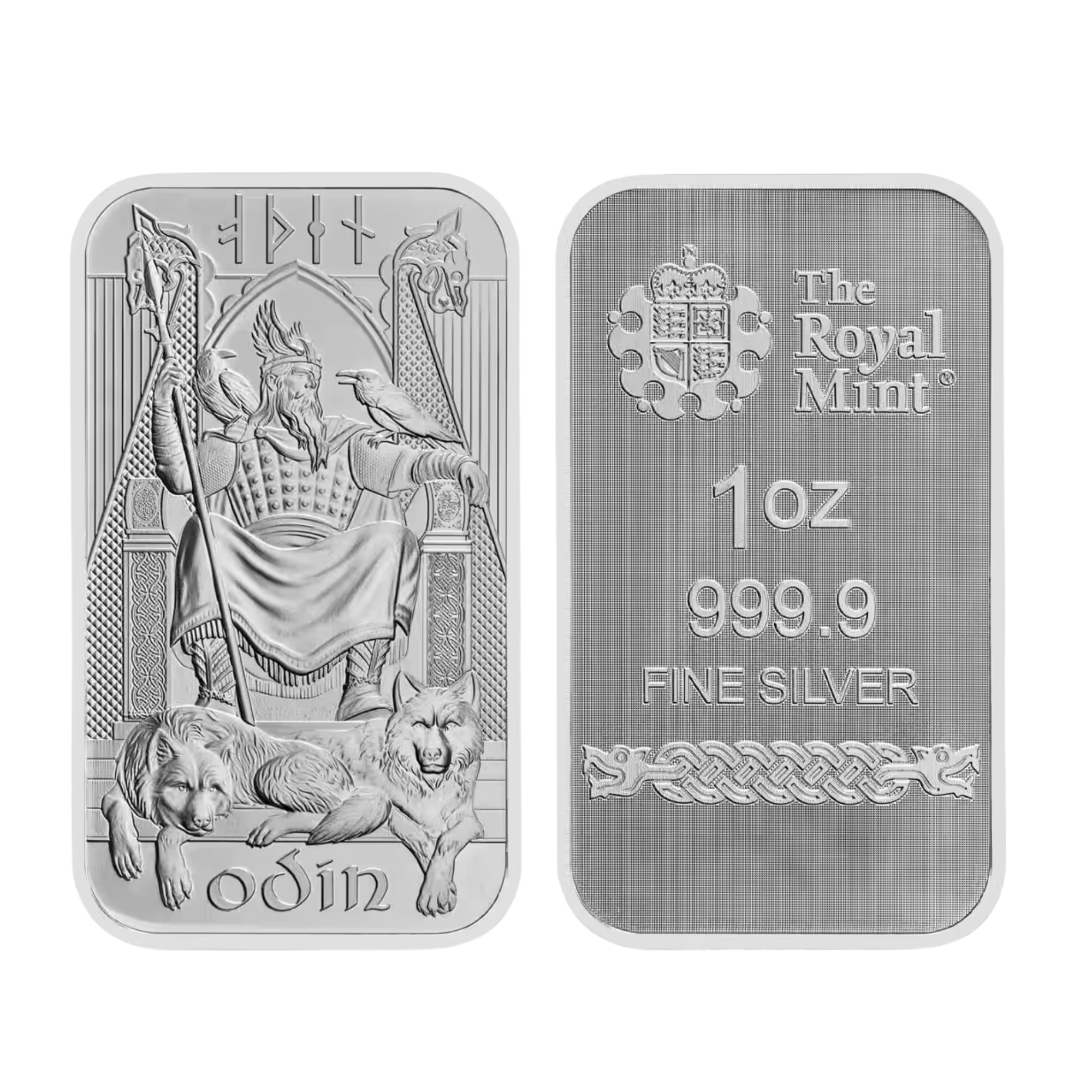 The Royal Mint Norse Gods Odin 1oz Silver Bullion Bar
